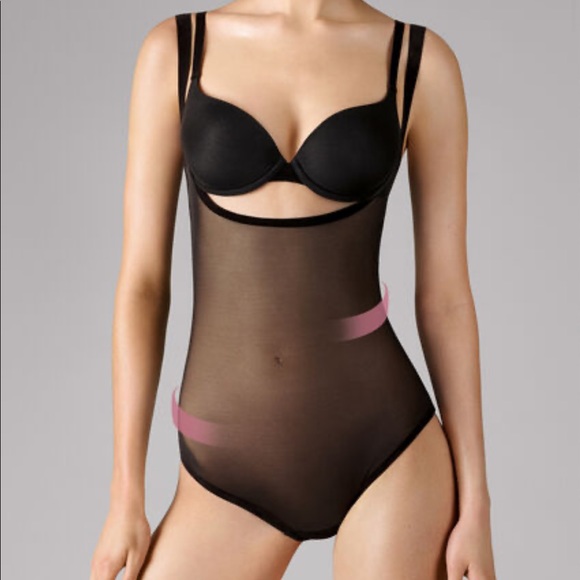 Wolford Other - NWT WOLFORD Tulle Forming Thong Bodysuit Black